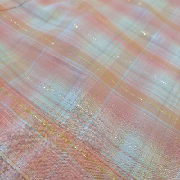 Wrangler Western Shirt Size Small Pearl Snap Short sleeve Pink Peach - Picture 3 of 10